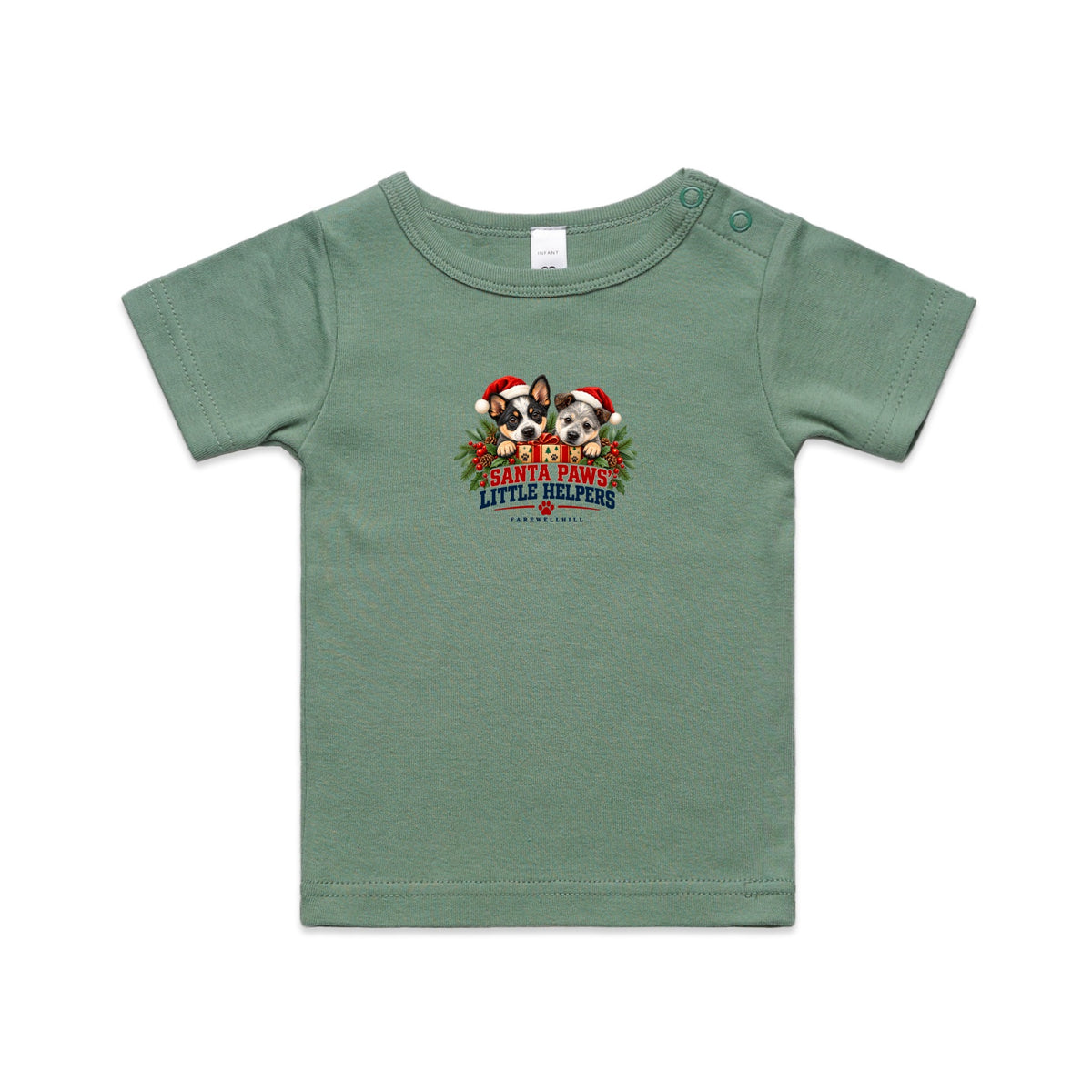 FAREWELLHILL Infant Wee Tee - Santa Paws’ Little Helpers
