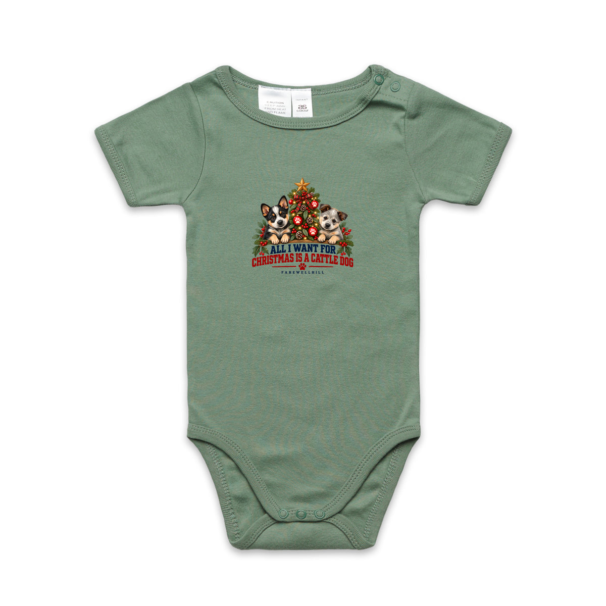 FAREWELLHILL Infant Mini-Me One-Piece - All I Want for Christmas Is a Cattle Dog
