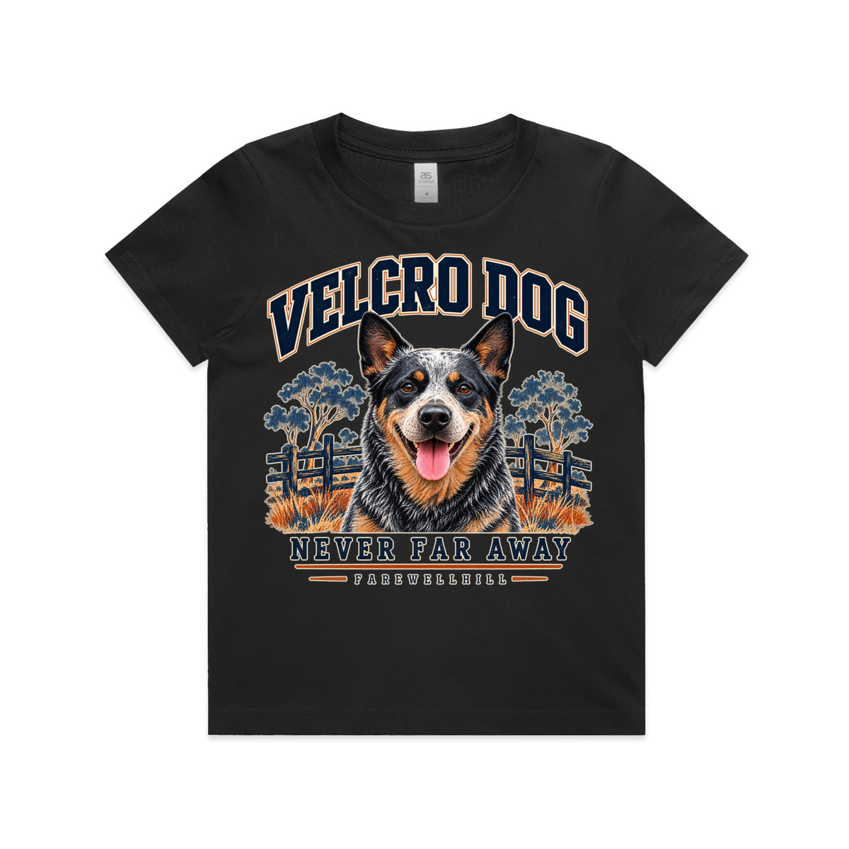 FAREWELLHILL Youth Staple Tee - Velcro Dog, Never Far Away