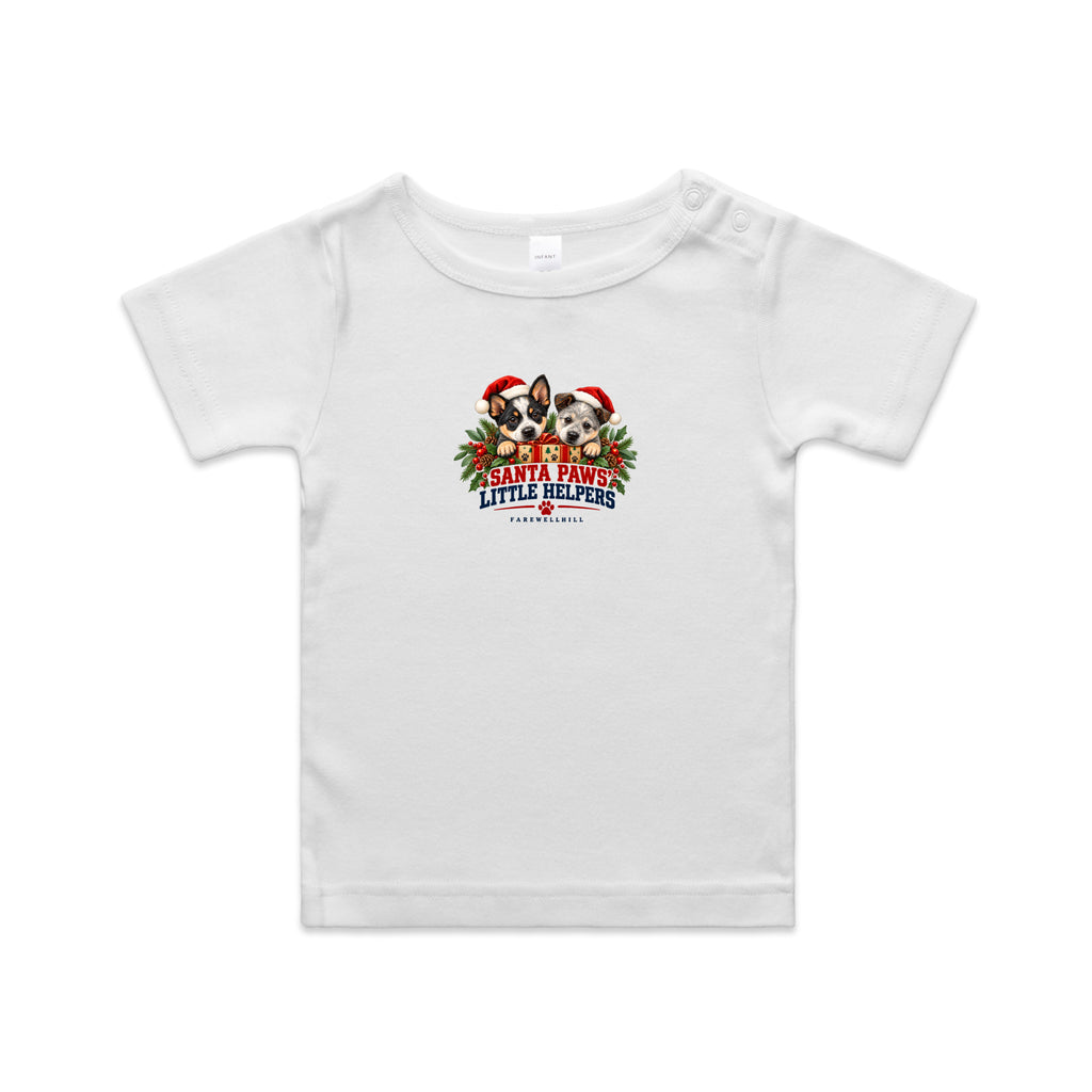 FAREWELLHILL Infant Wee Tee - Santa Paws’ Little Helpers