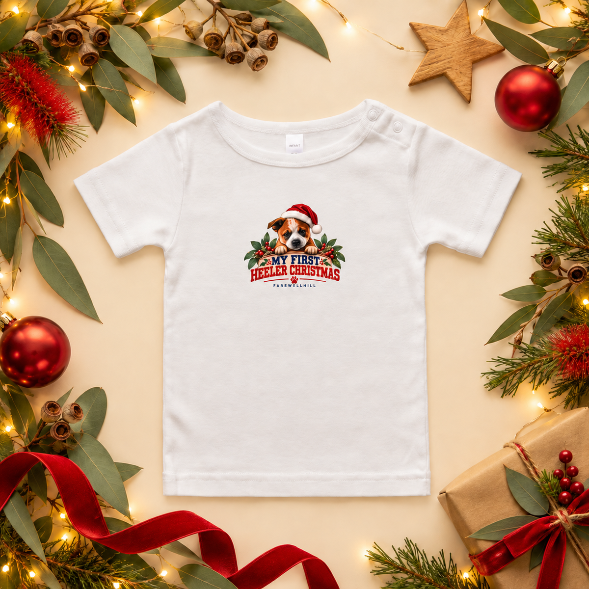 FAREWELLHILL Infant Wee Tee - My First Heeler Christmas