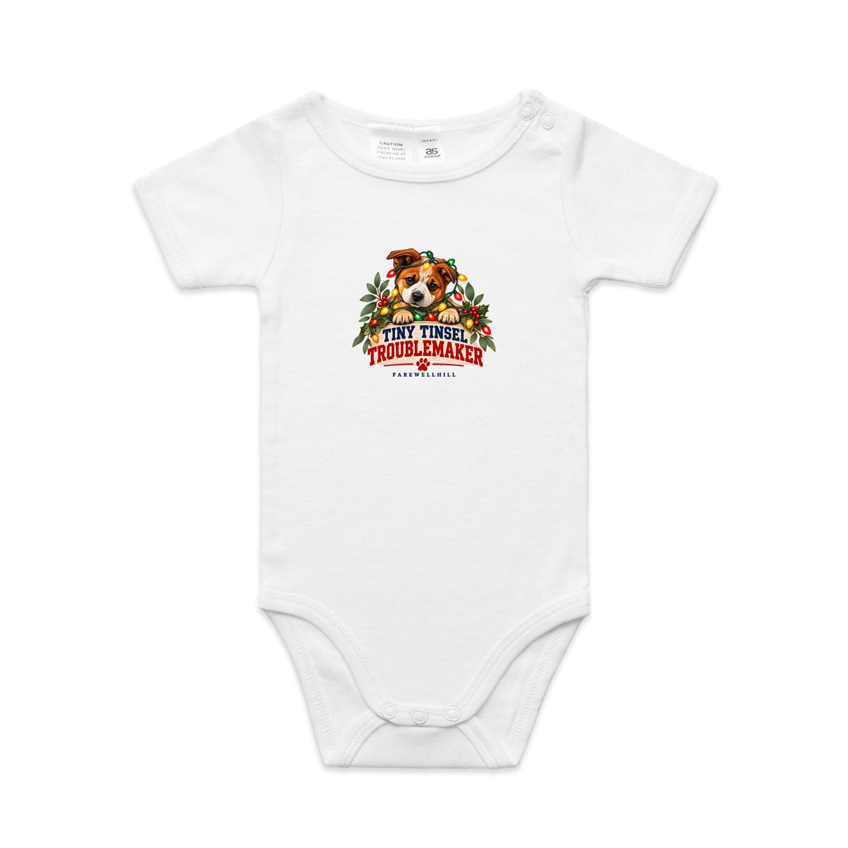 FAREWELLHILL Infant Mini-Me One-Piece - Tiny Tinsel Troublemaker
