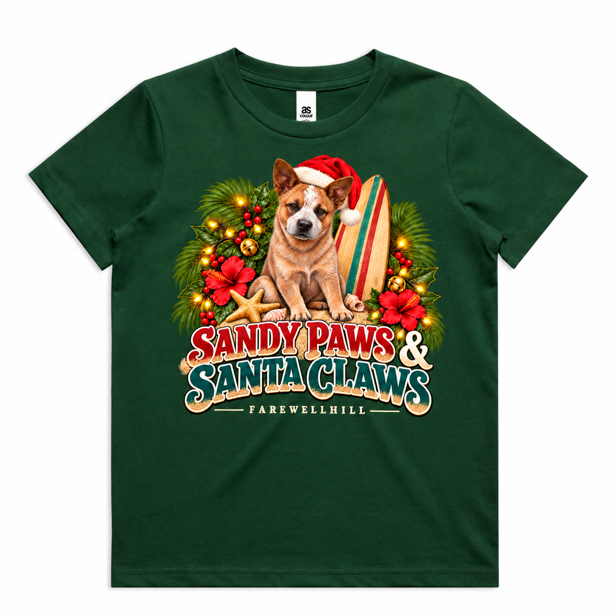 FAREWELLHILL Youth Staple Tee - Sandy Paws & Santa Claws