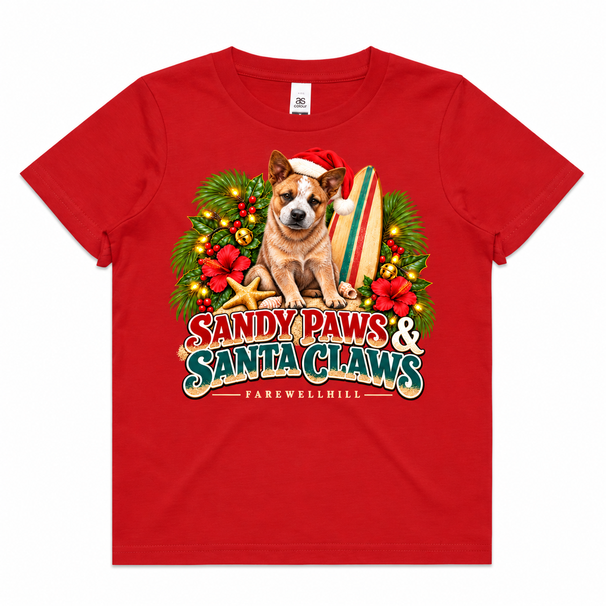 FAREWELLHILL Youth Staple Tee - Sandy Paws & Santa Claws